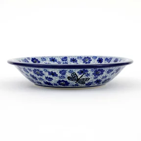 Talerz ceramiczny, głęboki 026 21,5 cm<br>1443X Ważka w kwiatach